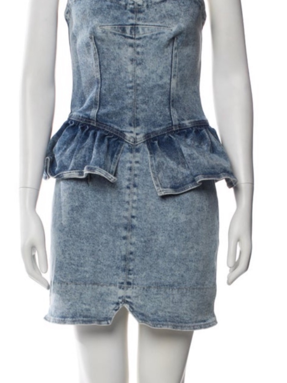 Isabel Marant Blue Acid-Wash Denim Mini Dress